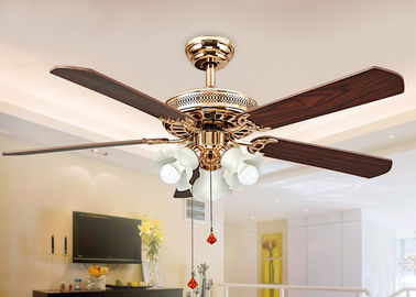 CINA Disadur Rose Gold Modern Ceiling Fan lampu dengan besi, Acrylic pemasok